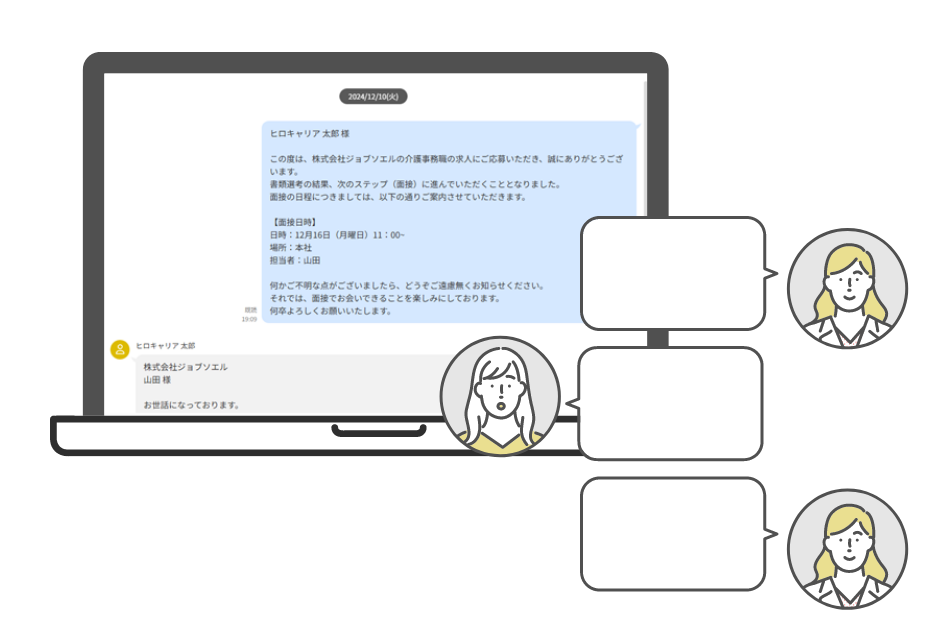 画像：メッセージボックス送受信