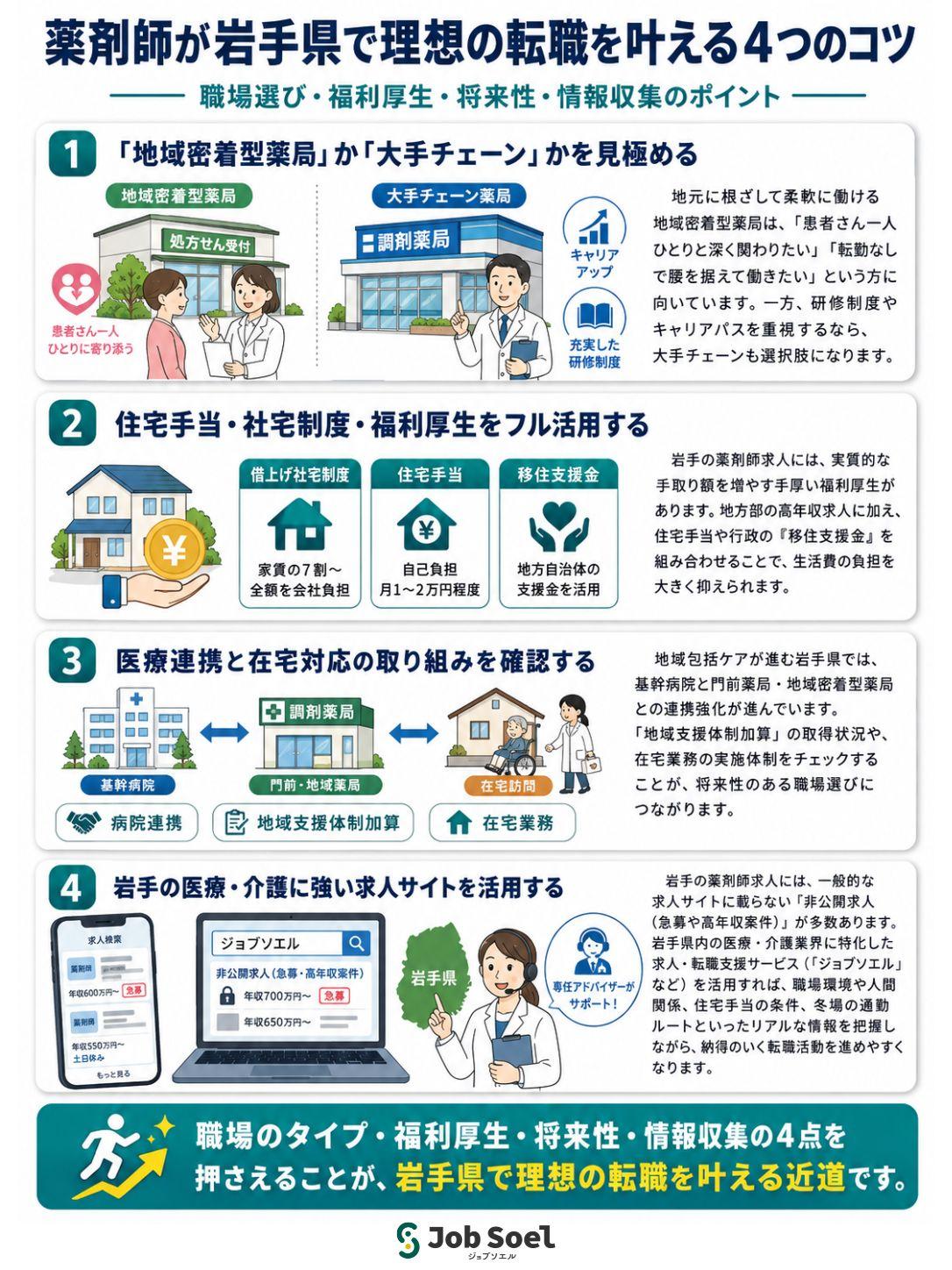 薬剤師が岩手県で理想の転職を叶える4つのコツ