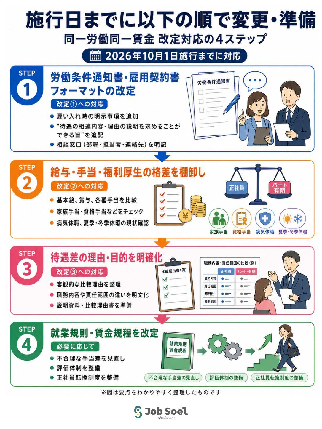 同一労働同一賃金2026年10月改定までの確認ステップ