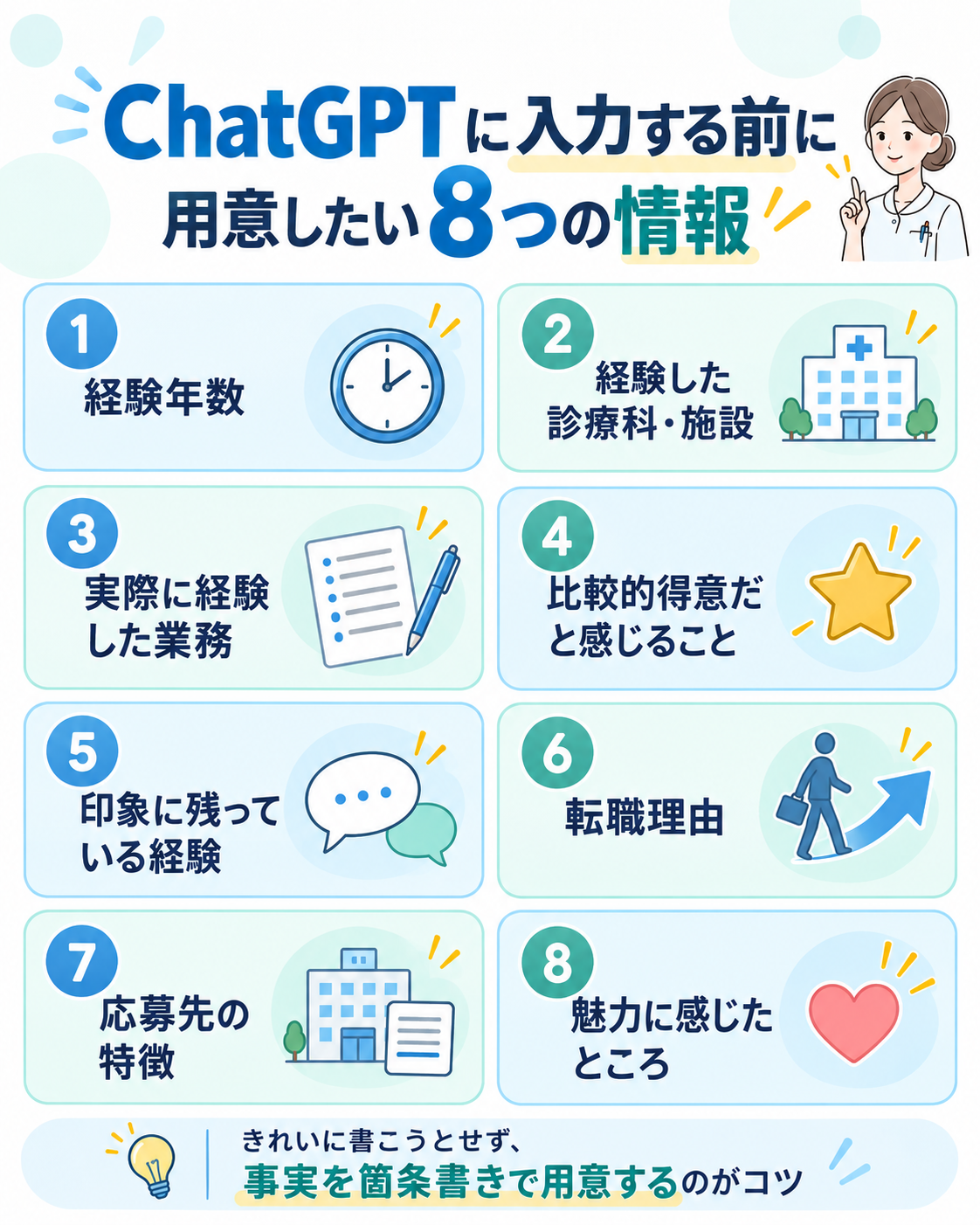 ChatGPTに入力する前に用意したい8つの情報